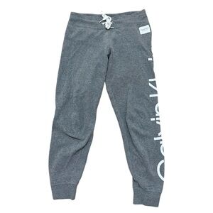 Calvin Klein Gray Joggers with White Logo